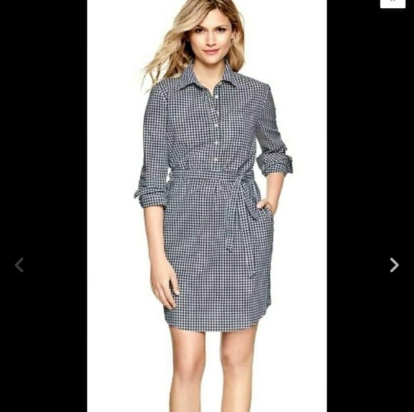 GAP Dresses & Skirts - Gap mindy gingham shirt dress medium